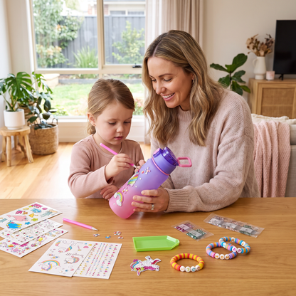 DIY Unicorn Water Bottle Decorating Kit for Kids