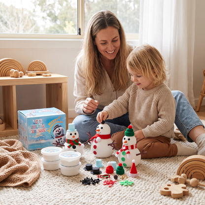 9 Pack DIY Snowman Clay Kit for Kids – Christmas Craft Set