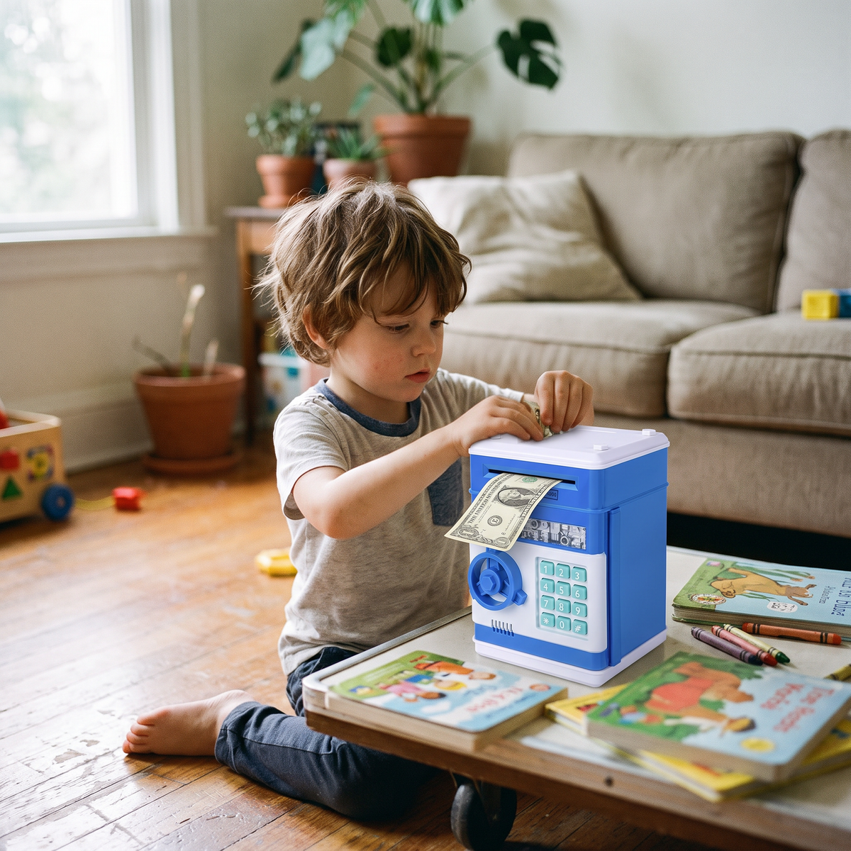 Kids Electronic Password Piggy Bank – Mini ATM Money Saving Box