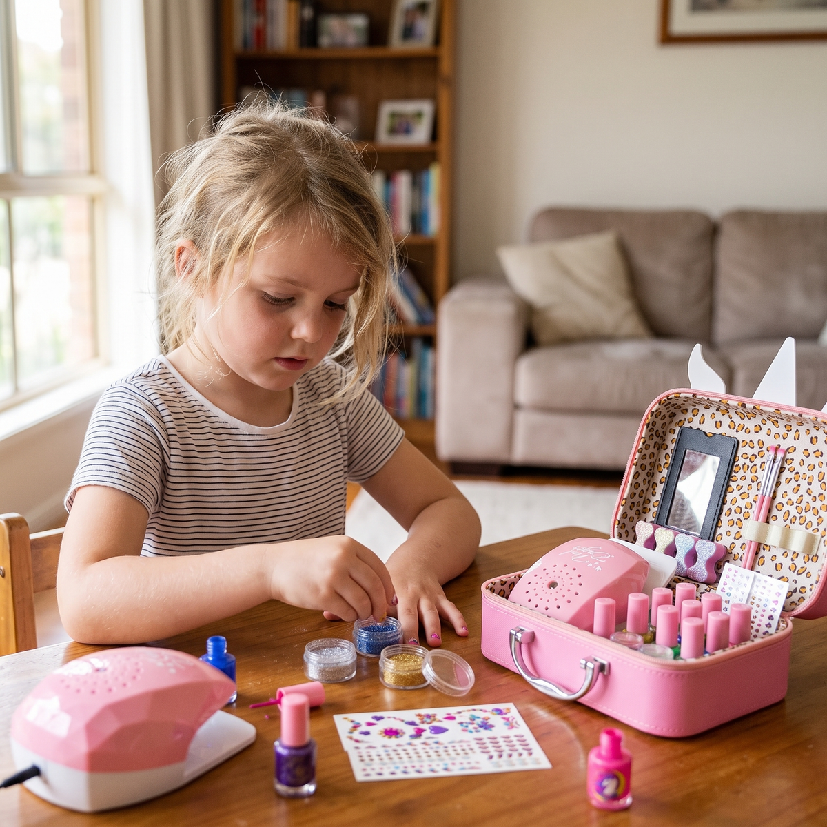 Kids Nail Polish Set with Dryer & Nail Art Kit