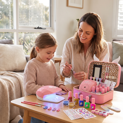 Kids Nail Polish Set with Dryer & Nail Art Kit