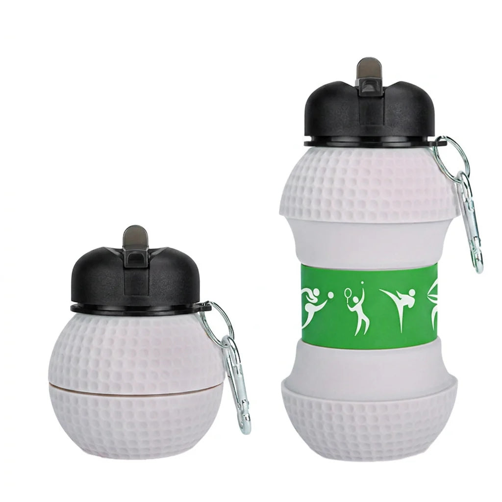 Foldable Silicone Soccer Water Bottle