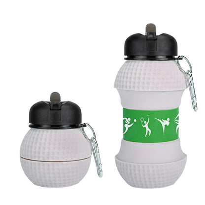 Foldable Silicone Soccer Water Bottle