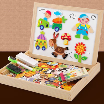 Montessori 2-in-1 Magnetic Drawing Board for Kids