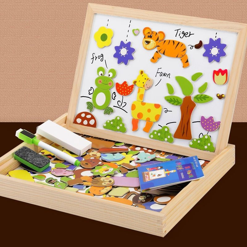 Montessori 2-in-1 Magnetic Drawing Board for Kids