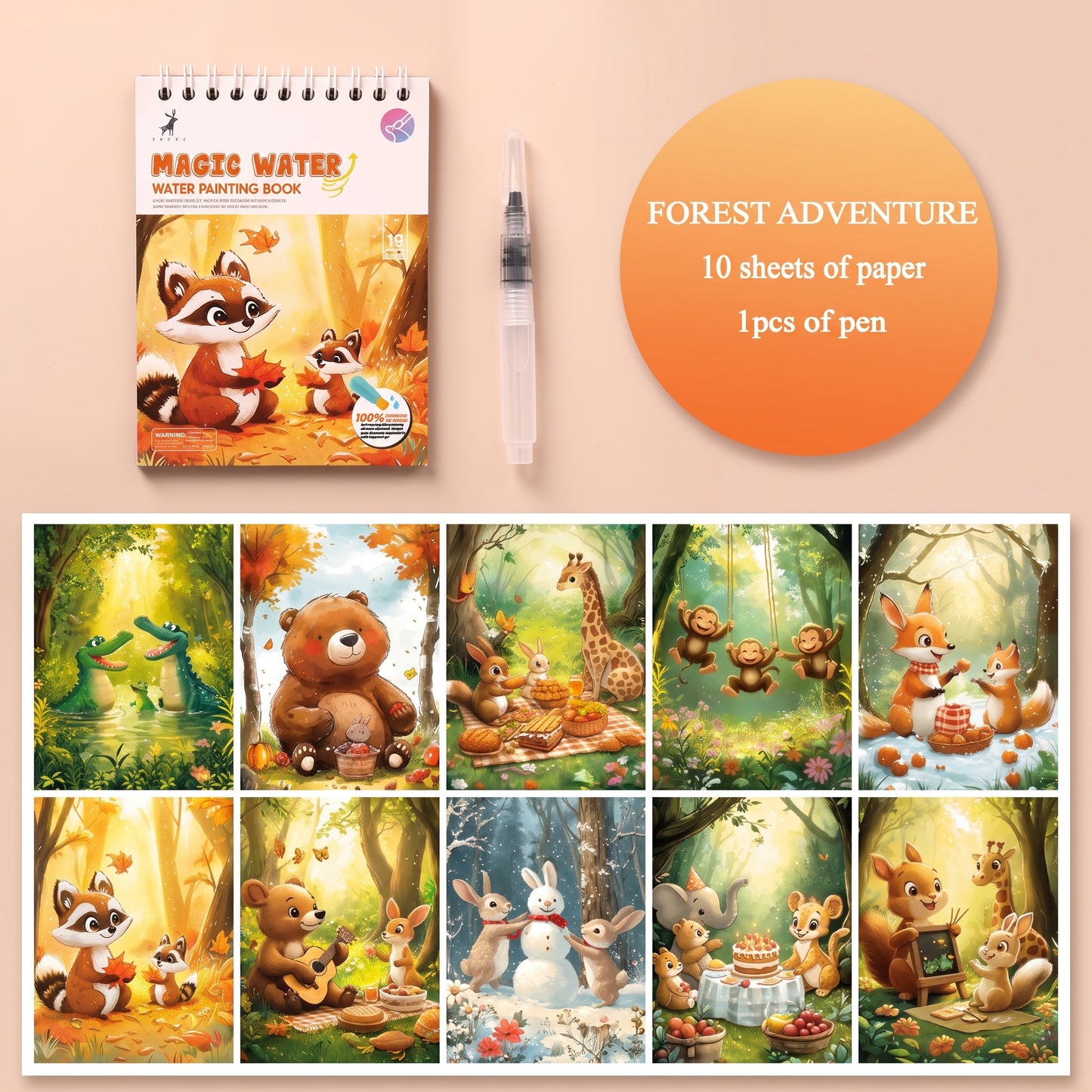 Kids Portable Watercolour Painting Book