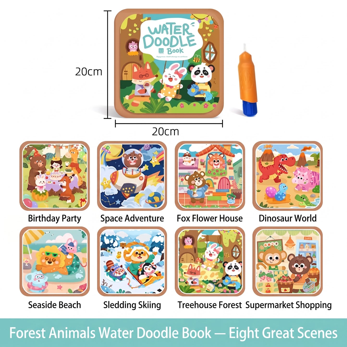 Reusable Montessori Water Doodle Book for Kids
