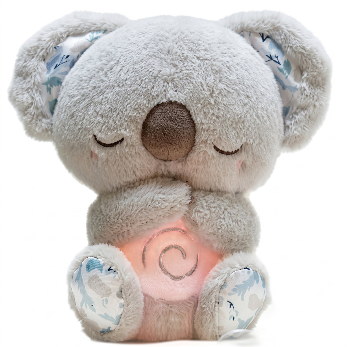 Interactive Breathing Plush Toy with Light, Sound & Moving Ears