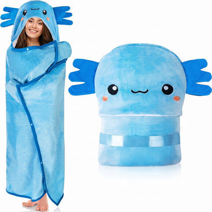 Axolotl Wearable Hooded Blanket