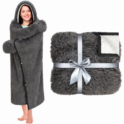 Axolotl Wearable Hooded Blanket