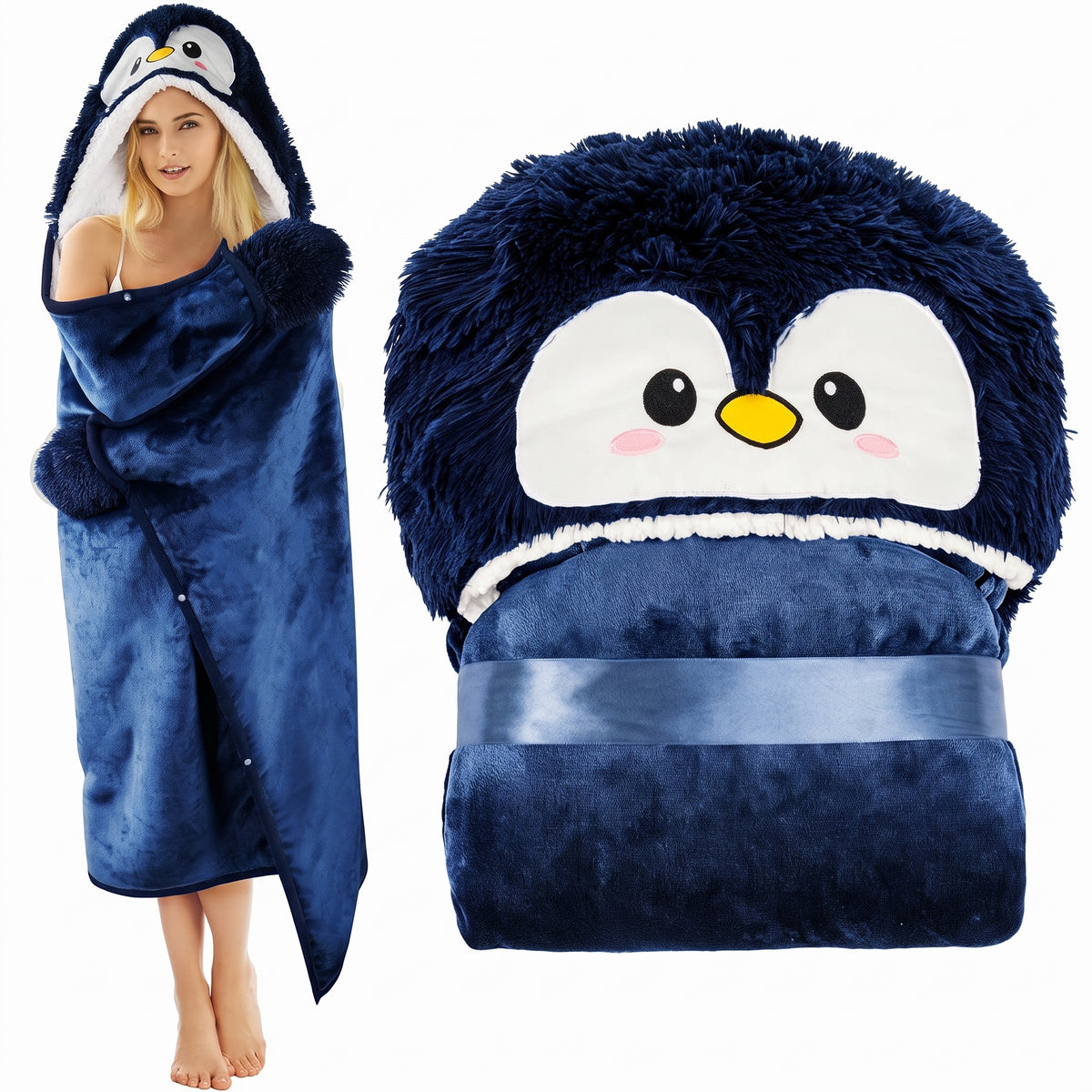 Axolotl Wearable Hooded Blanket