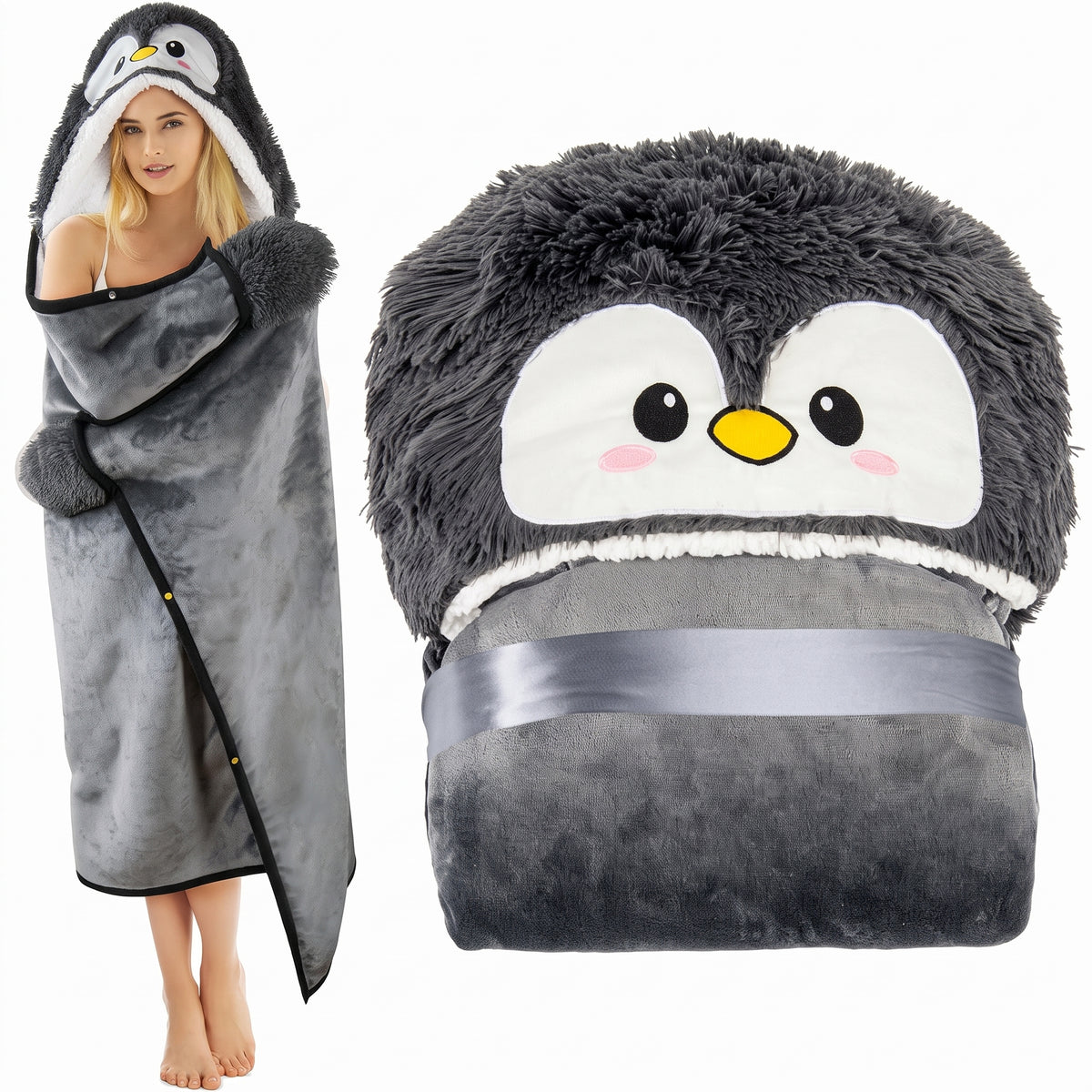Axolotl Wearable Hooded Blanket