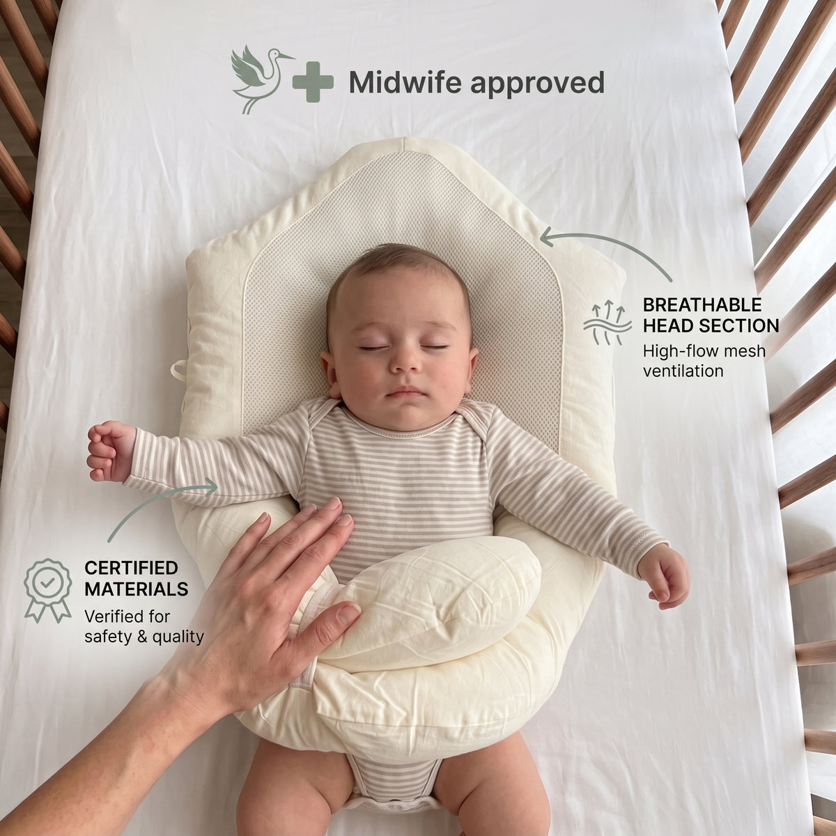 Baby Nest Pillow – Soft & Cosy Newborn Lounger