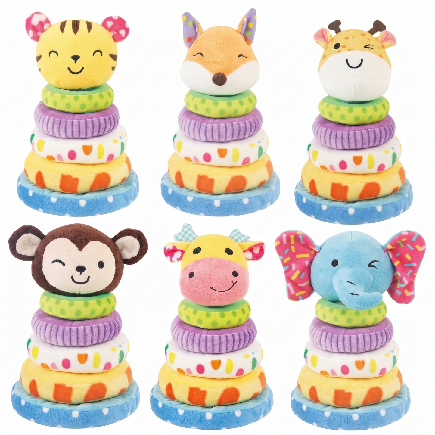 Rainbow Stacking Plush Toy