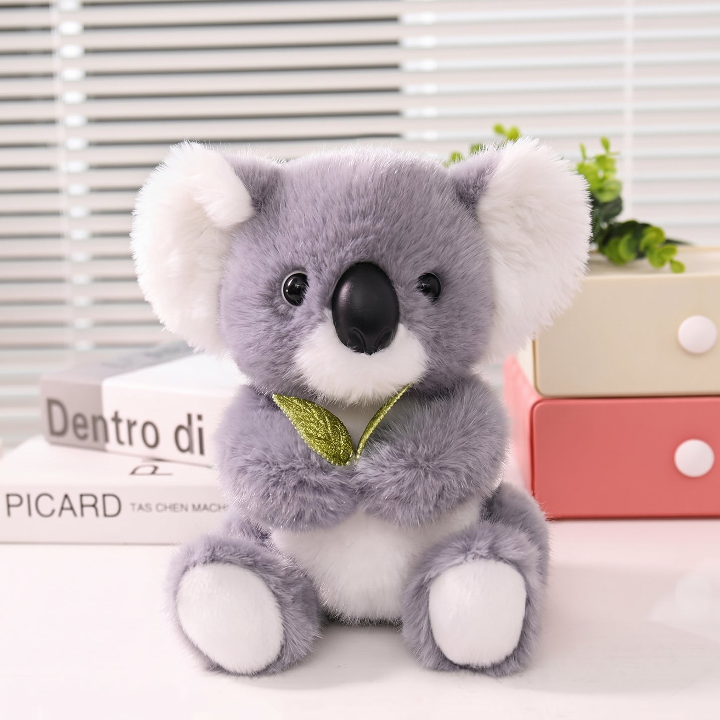 Koala Plush Toy with Leaf