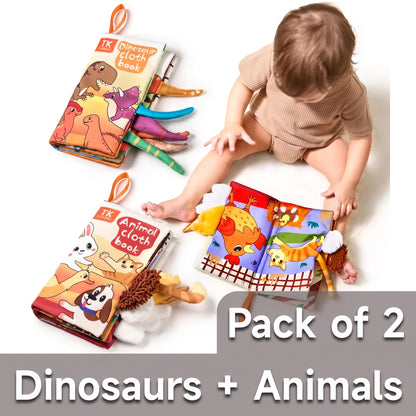 3D Animal Tails Sensory Cloth Book