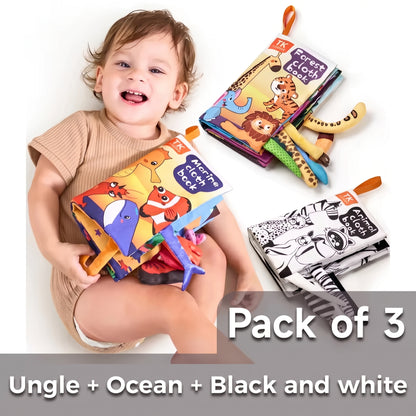3D Animal Tails Sensory Cloth Book