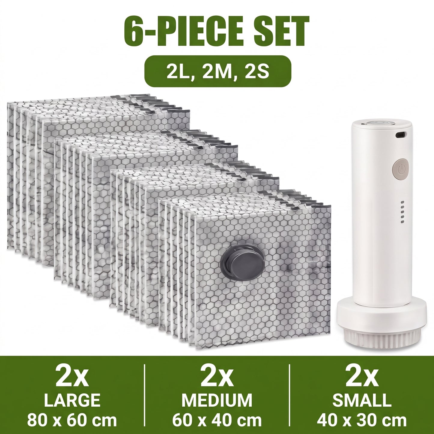 Vacuum Storage Bags with Wireless Air Pump