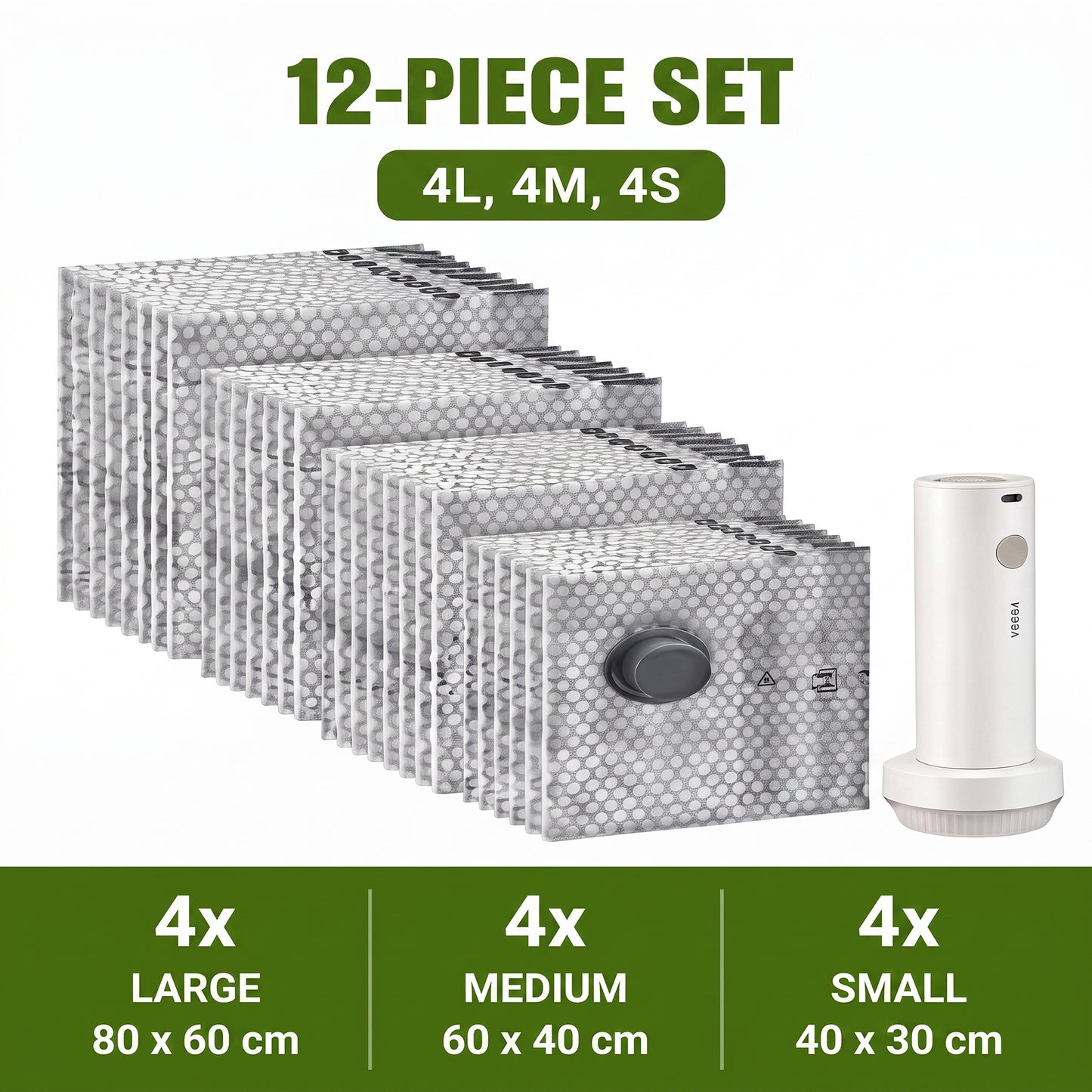 Vacuum Storage Bags with Wireless Air Pump