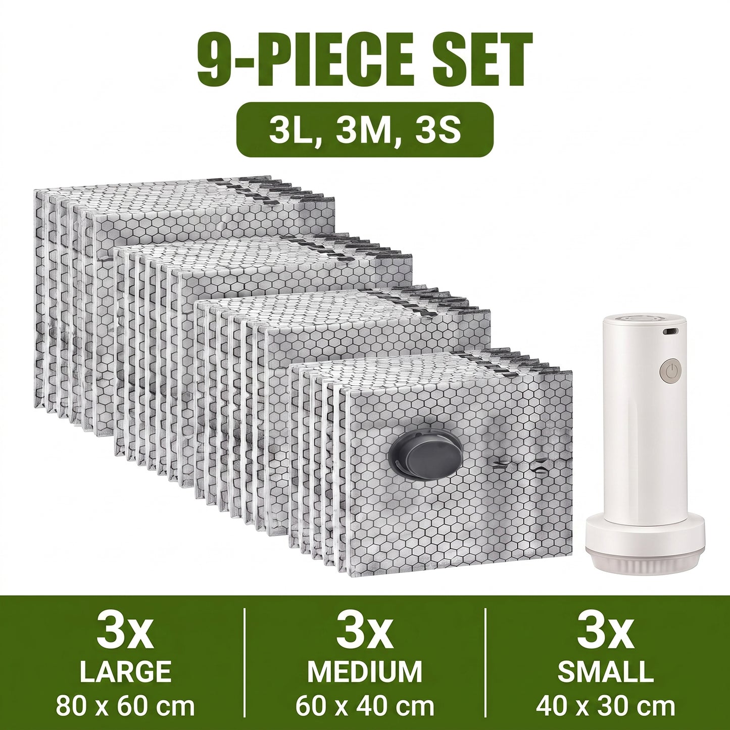 Vacuum Storage Bags with Wireless Air Pump