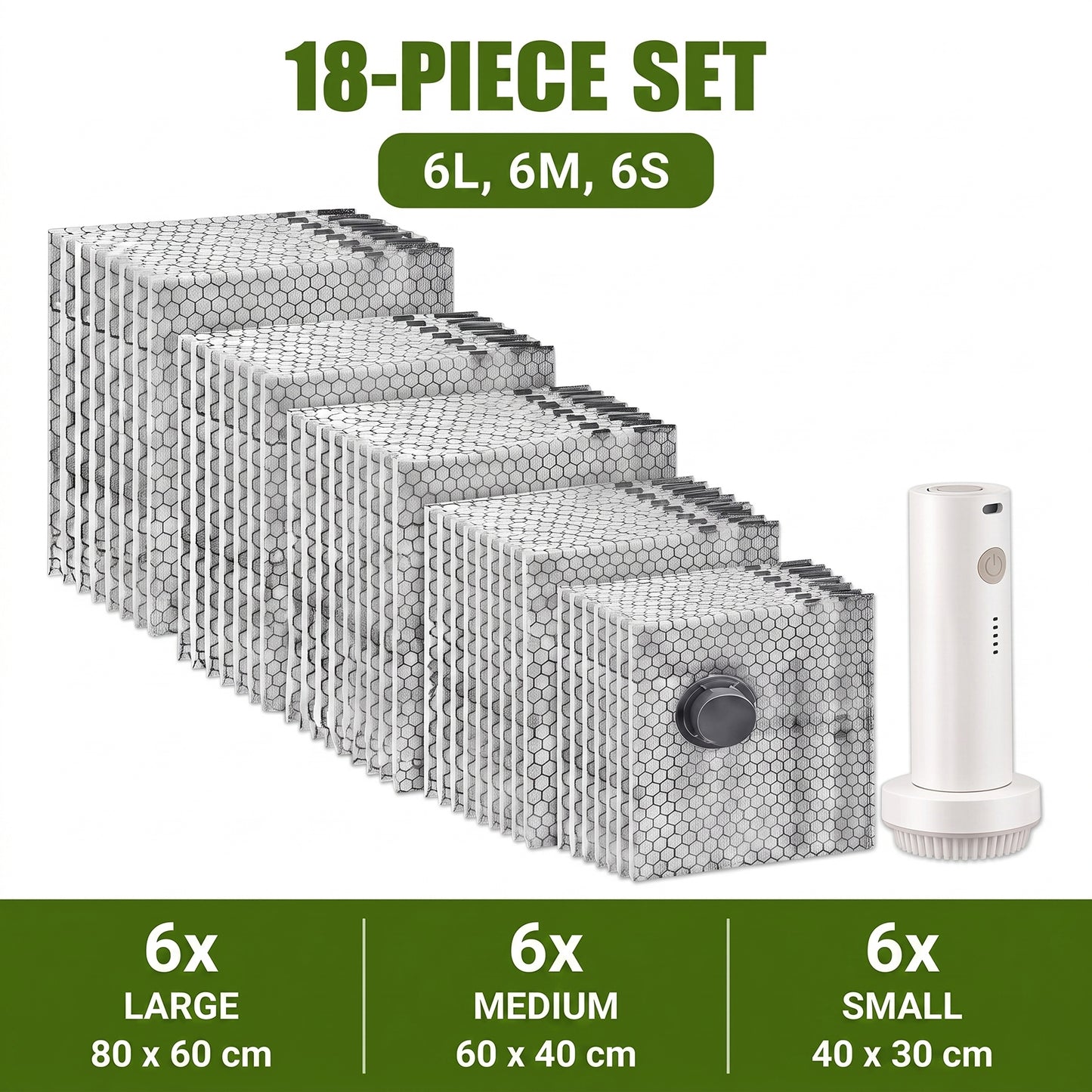 Vacuum Storage Bags with Wireless Air Pump