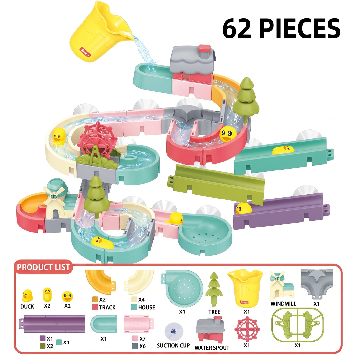 Bath Marble Run Set