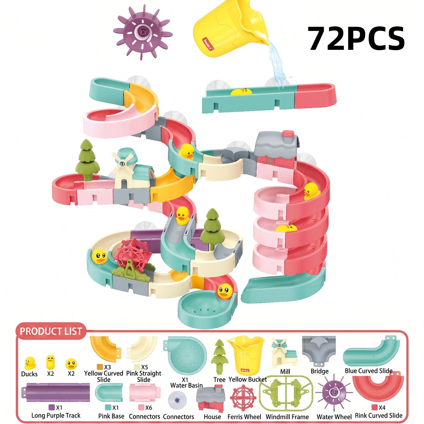 Bath Marble Run Set
