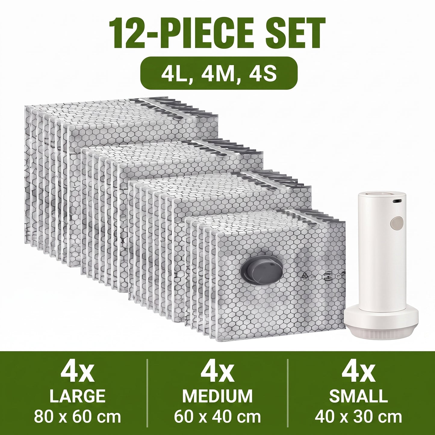 Vacuum Storage Bags with Wireless Air Pump