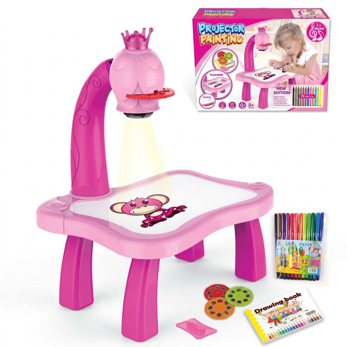 Kids Dinosaur Drawing Projector Table