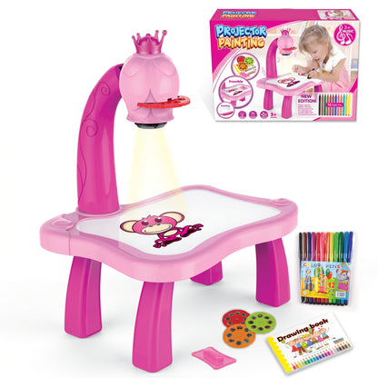 Kids Dinosaur Drawing Projector Table