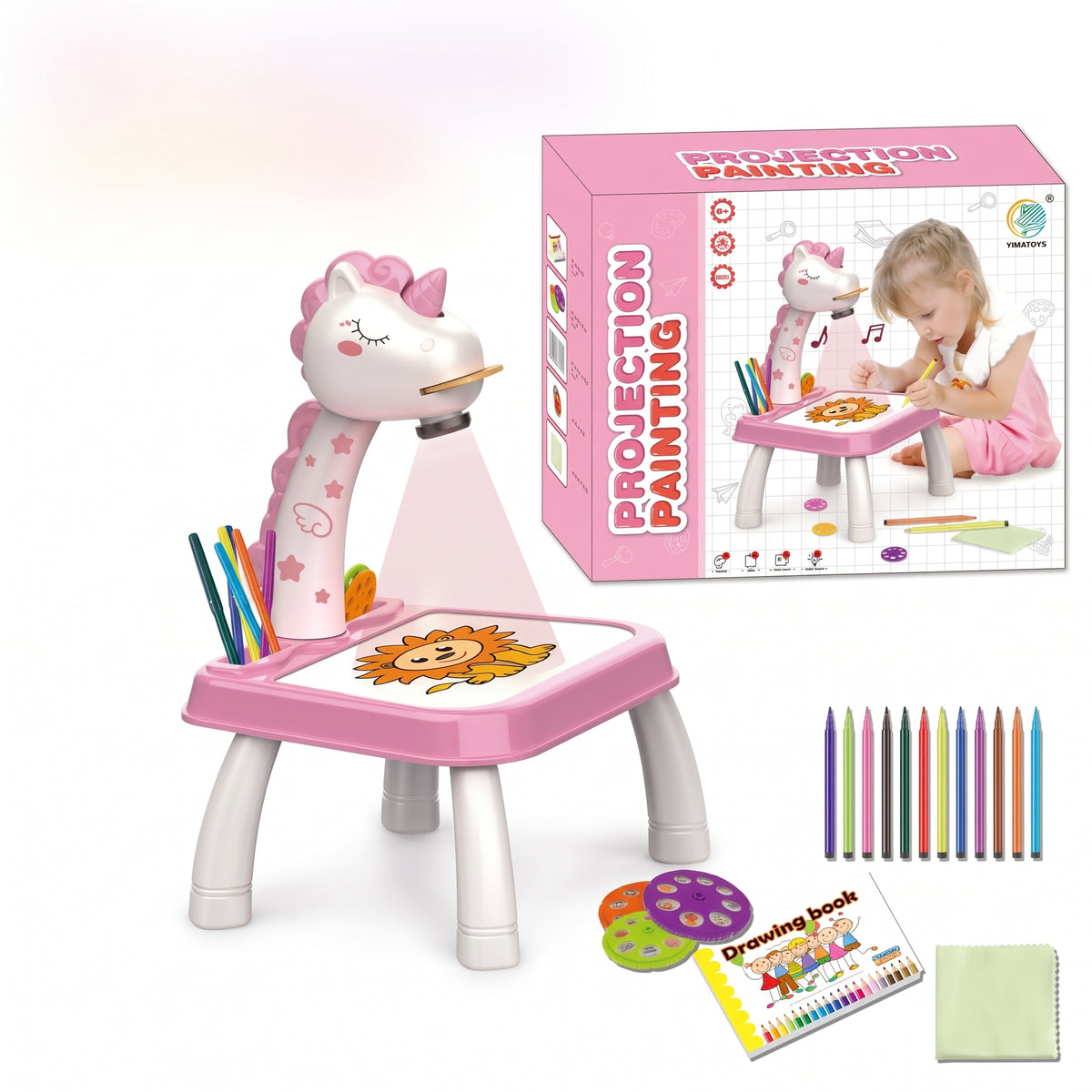 Kids Dinosaur Drawing Projector Table
