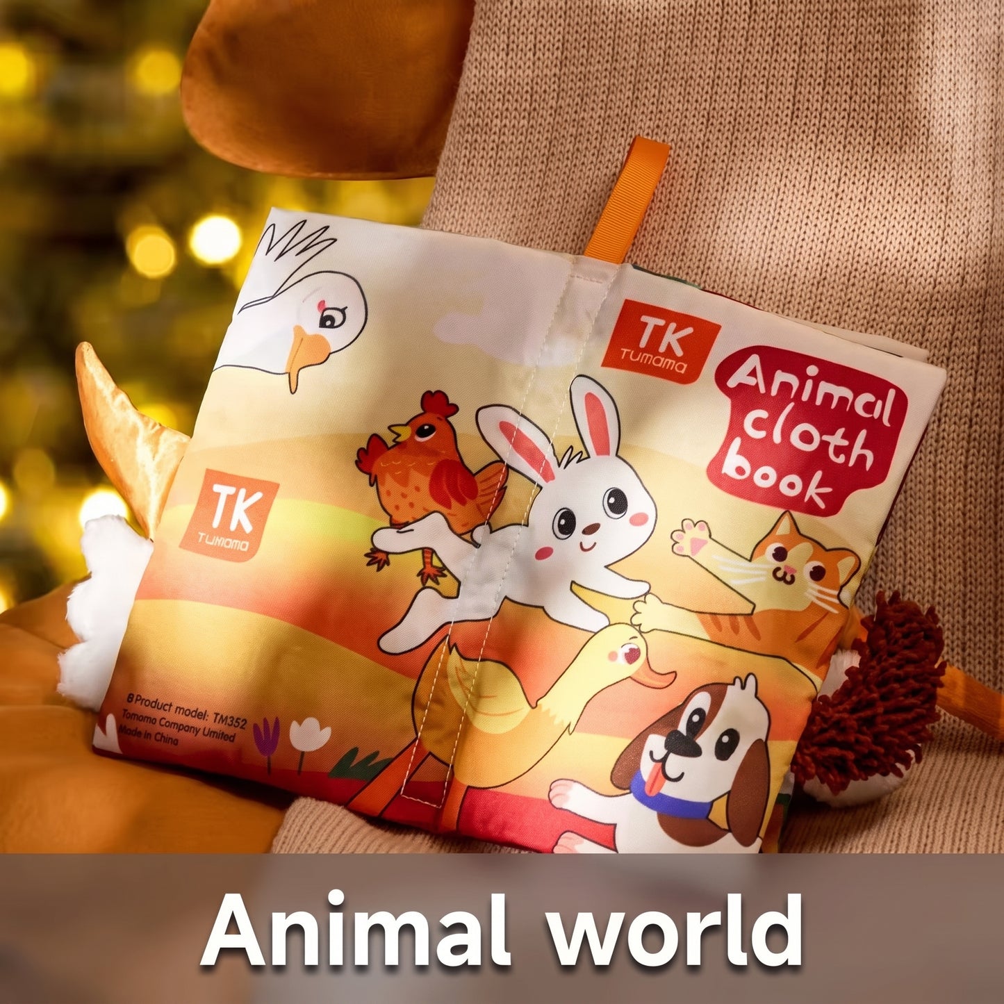 3D Animal Tails Sensory Cloth Book