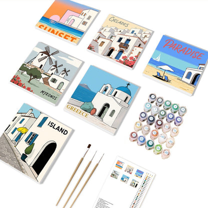 DIY Paint By Numbers Kit(6 Canvas)