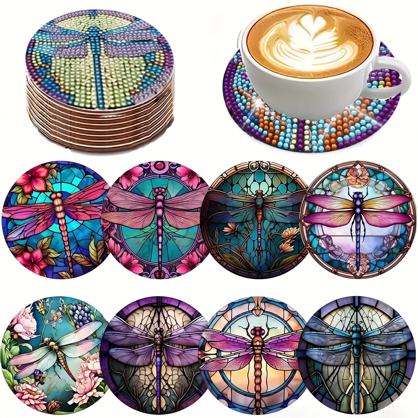 DIY Diamond Painting Mandala Coaster Kit