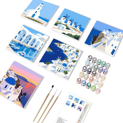 DIY Paint By Numbers Kit(6 Canvas)