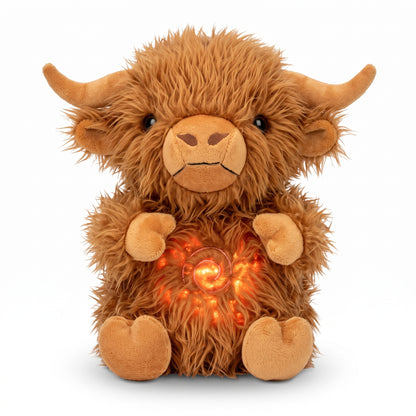 Interactive Breathing Plush Toy with Light, Sound & Moving Ears