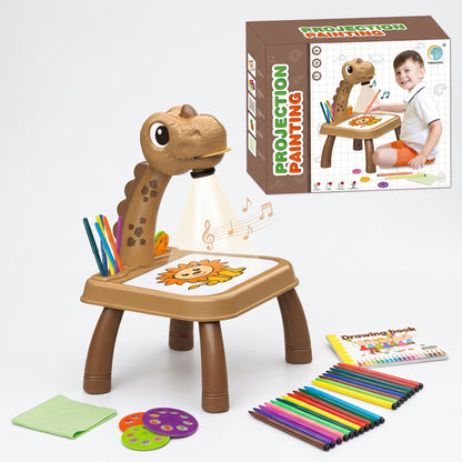 Kids Dinosaur Drawing Projector Table