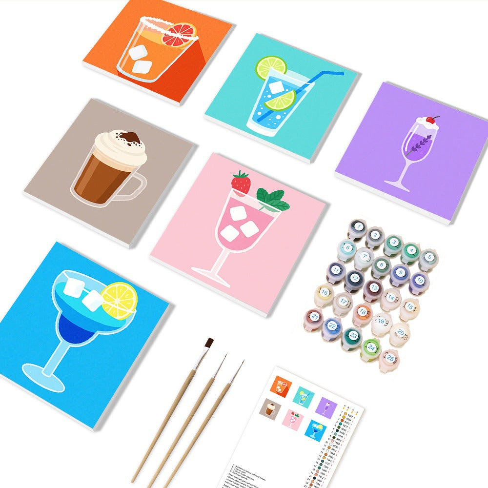 DIY Paint By Numbers Kit(6 Canvas)