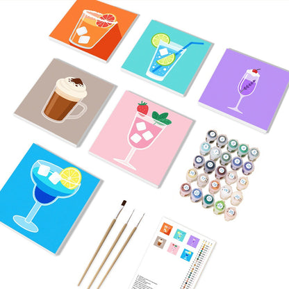 DIY Paint By Numbers Kit(6 Canvas)
