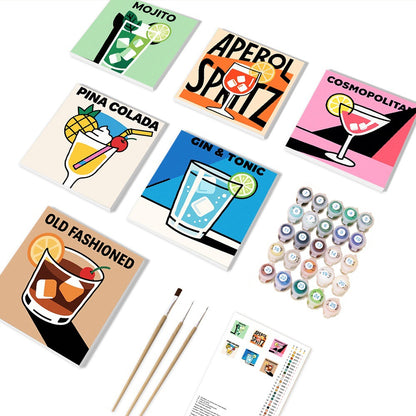 DIY Paint By Numbers Kit(6 Canvas)