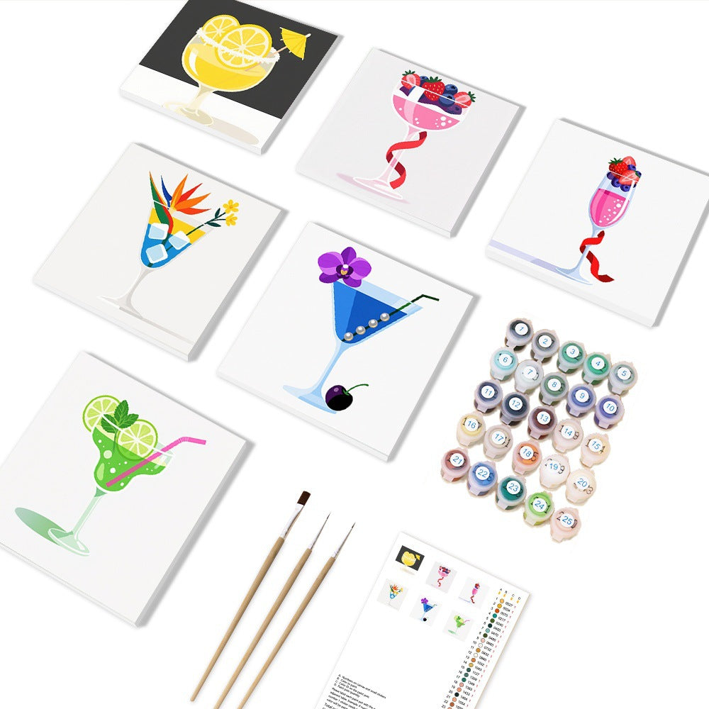 DIY Paint By Numbers Kit(6 Canvas)