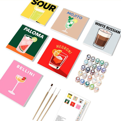 DIY Paint By Numbers Kit(6 Canvas)