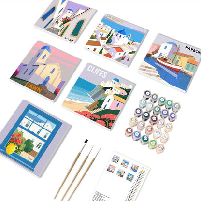 DIY Paint By Numbers Kit(6 Canvas)