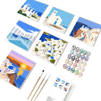 DIY Paint By Numbers Kit(6 Canvas)