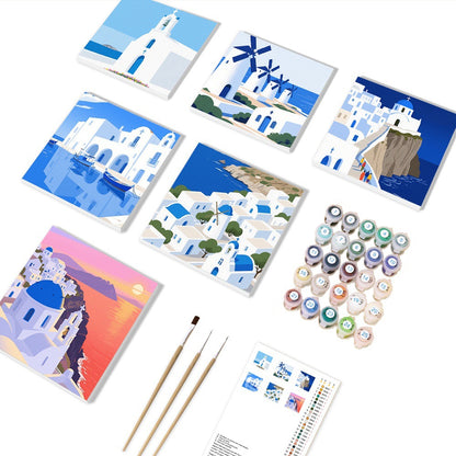 DIY Paint By Numbers Kit(6 Canvas)