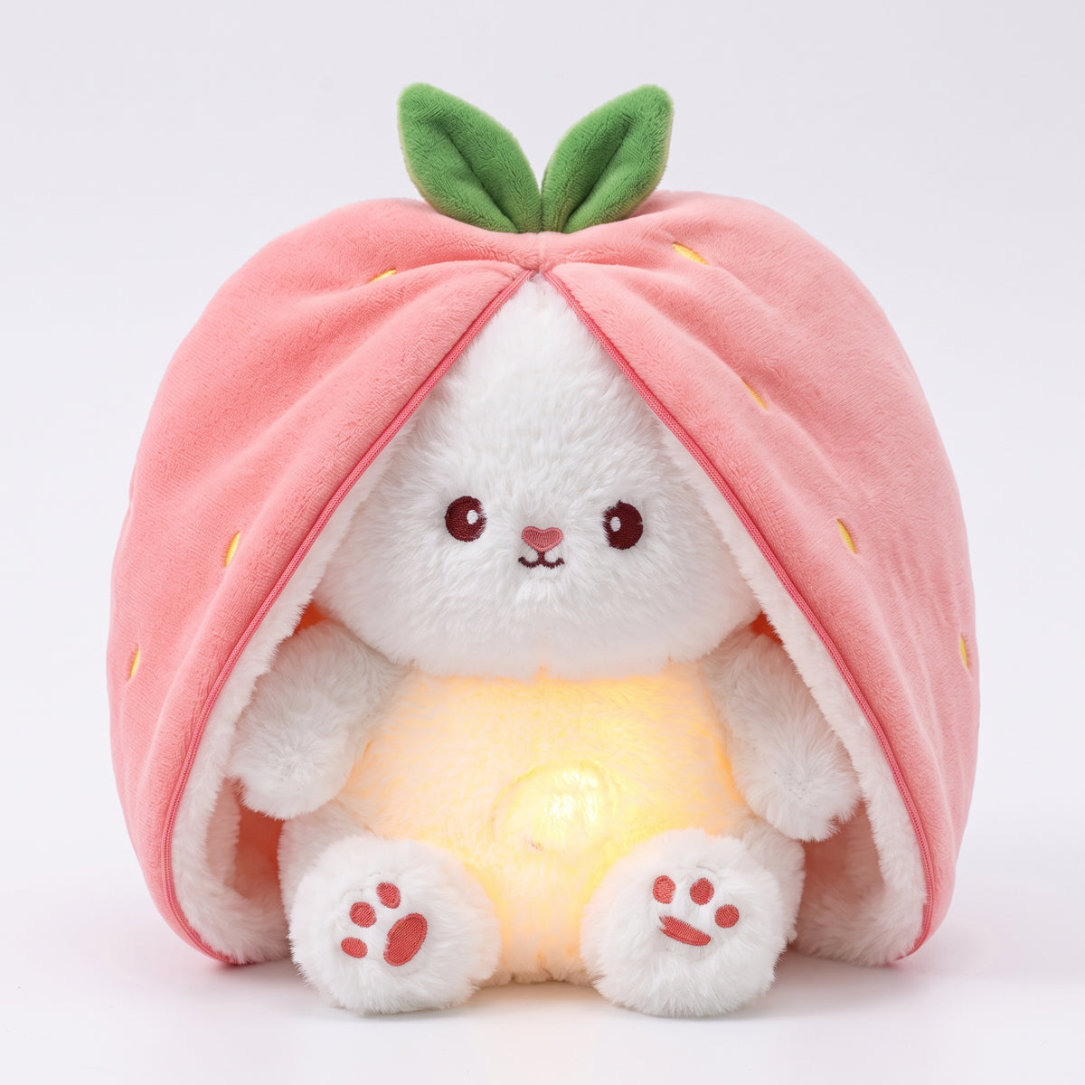 Interactive Breathing Plush Toy with Light, Sound & Moving Ears