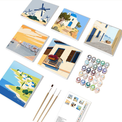 DIY Paint By Numbers Kit(6 Canvas)