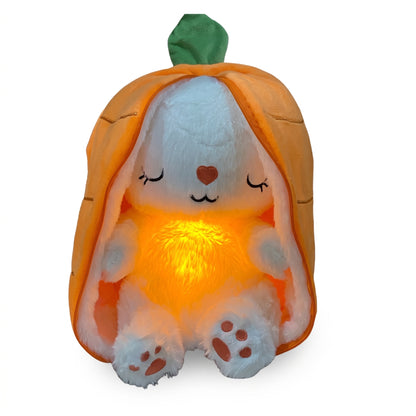 Interactive Breathing Plush Toy with Light, Sound & Moving Ears