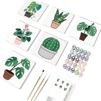 DIY Paint By Numbers Kit(6 Canvas)