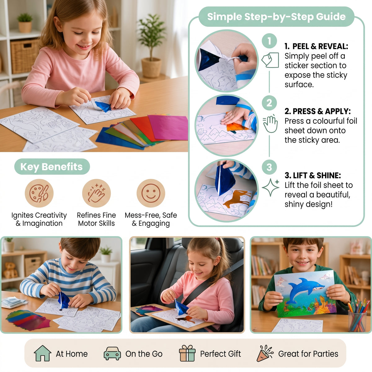 Kids DIY Foil Art Craft Kit